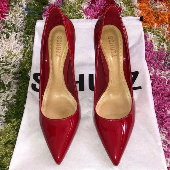 Schutz Farrah Patent Leather Dress Pump, red 9 - Picture 4 of 9